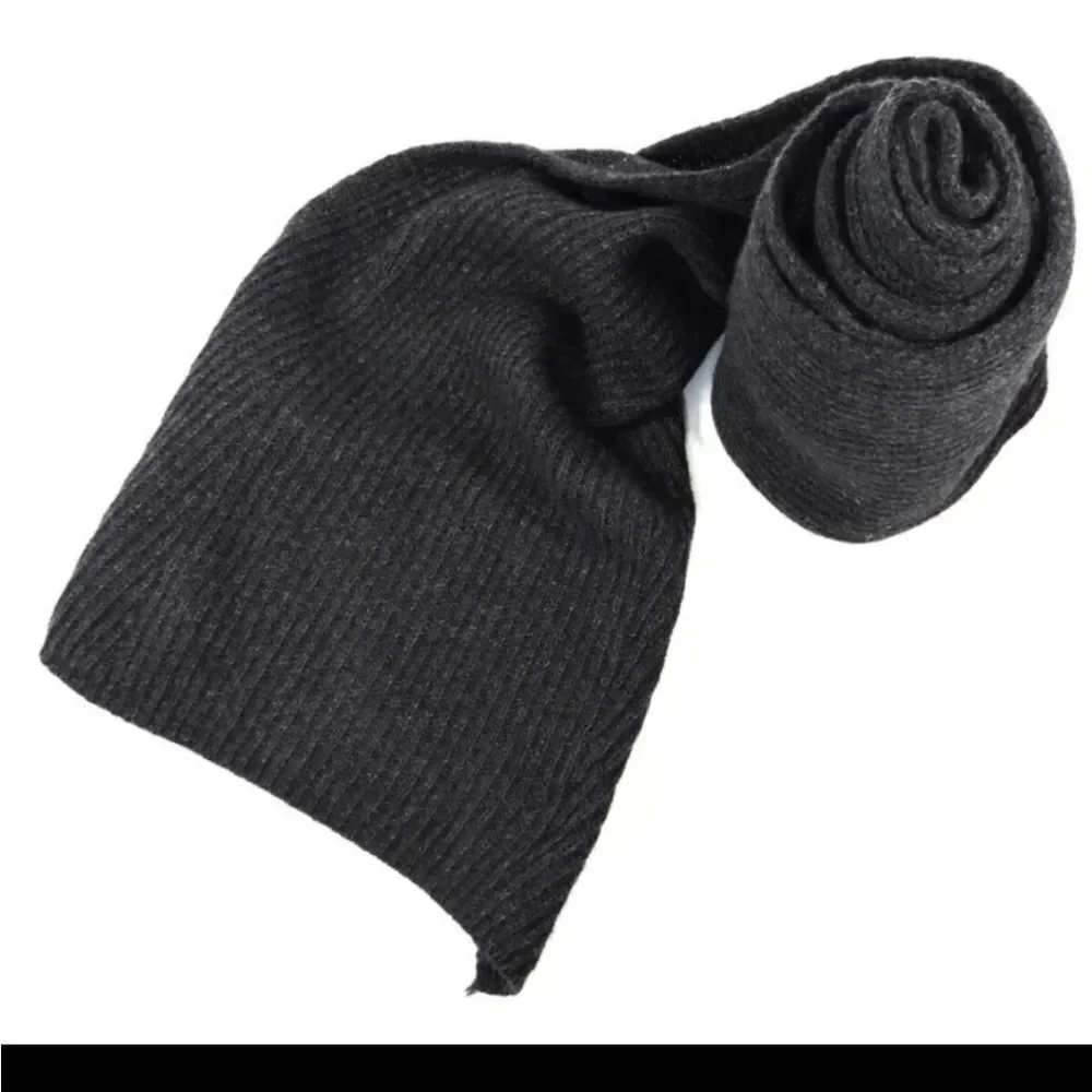 Note Di Anita 2 tone Black + Antracite Wool Blend Winter Scarve